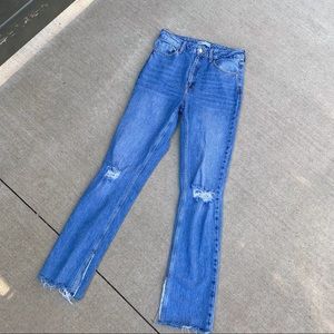 Zara Split Hem Skinny Jeans, High Rise